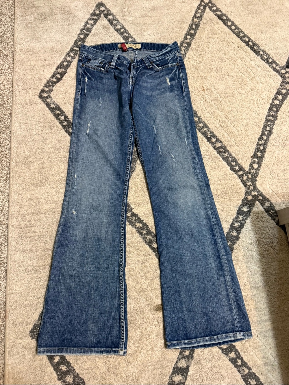 BKE Women's Bootcut Jeans - Distressed Denim